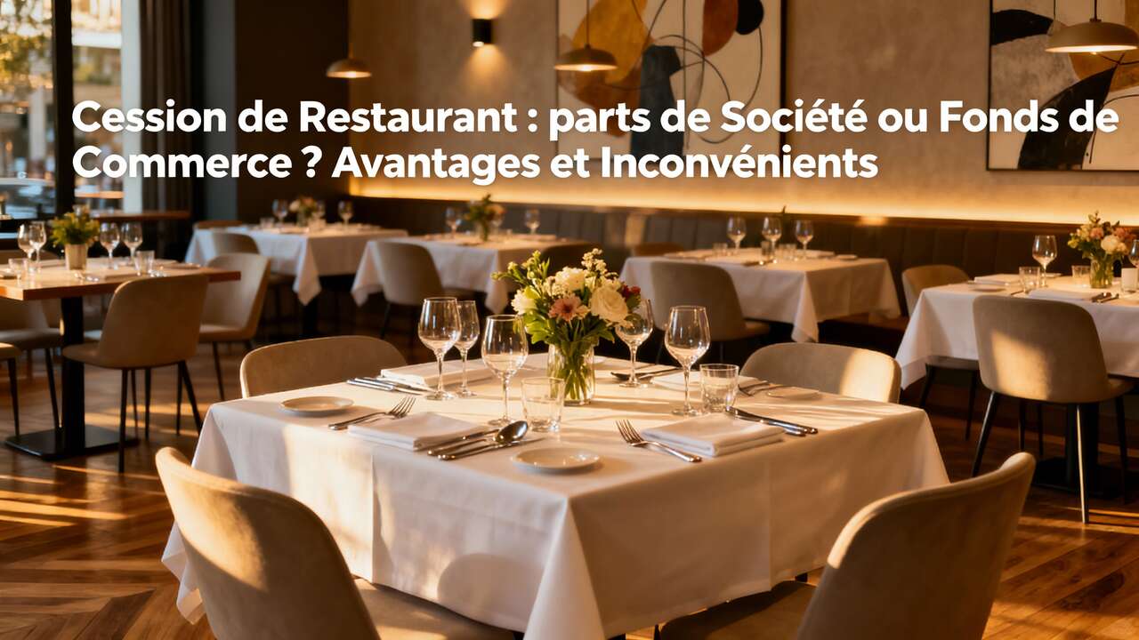 Cession de Restaurant : parts de Société ou Fonds de Commerce ? Avantages et Inconvénients